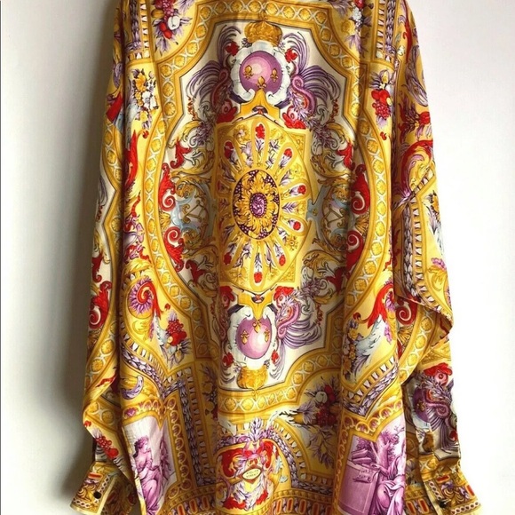 GIANNI VERSACE VINTAGE '93 SILK Spellbook PRINTED SHIRT BAROQUE ATELIER MYTHS - Picture 8 of 12
